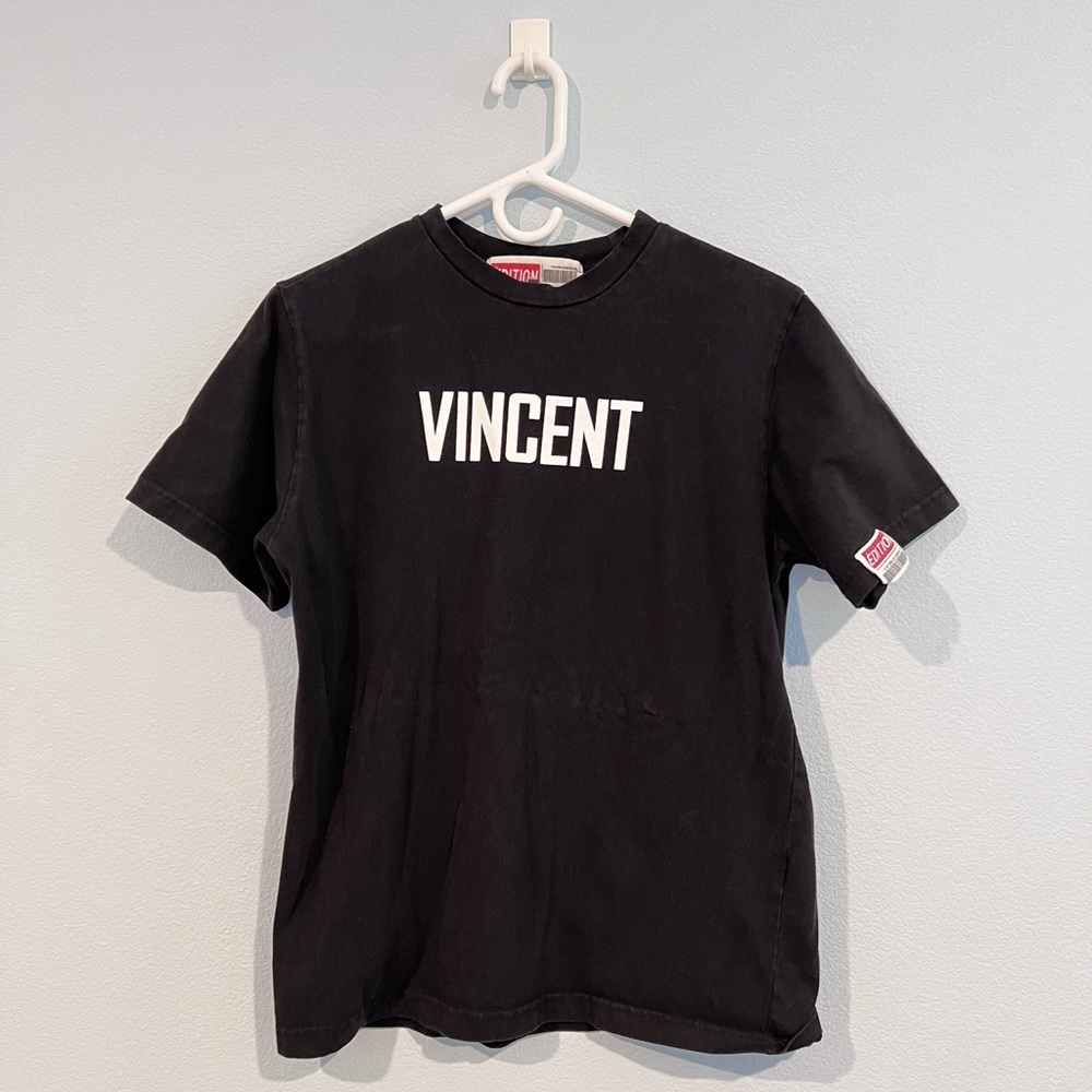 Korean Designer Brand EDITION Black T-Shirt in Size F